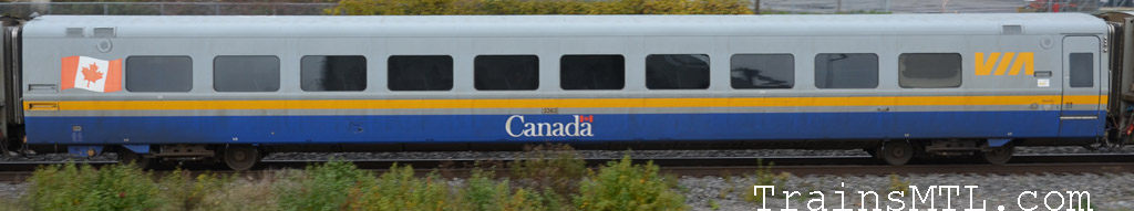 Passenger car VIA 3363 left side / Wagon de passager VIA 3363 coté gauche